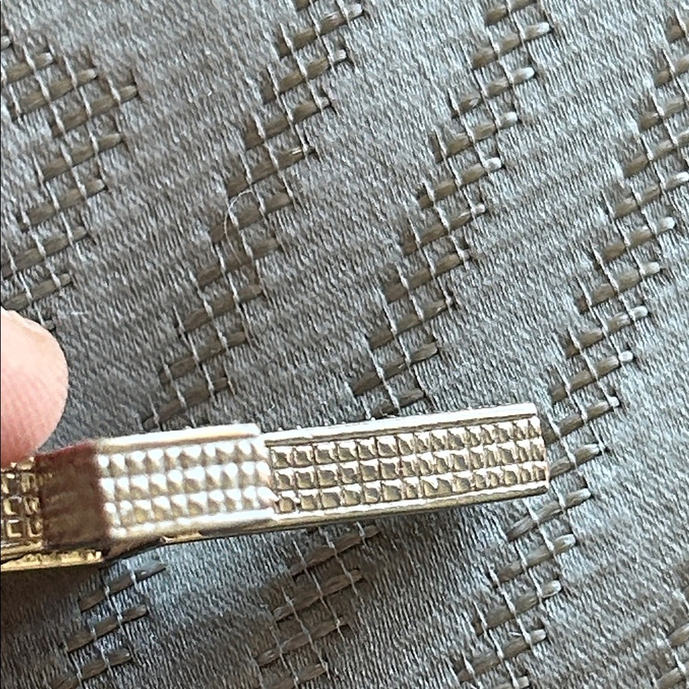 Vintage Pink and Silver Cross Necklace - Picture 8 of 17
